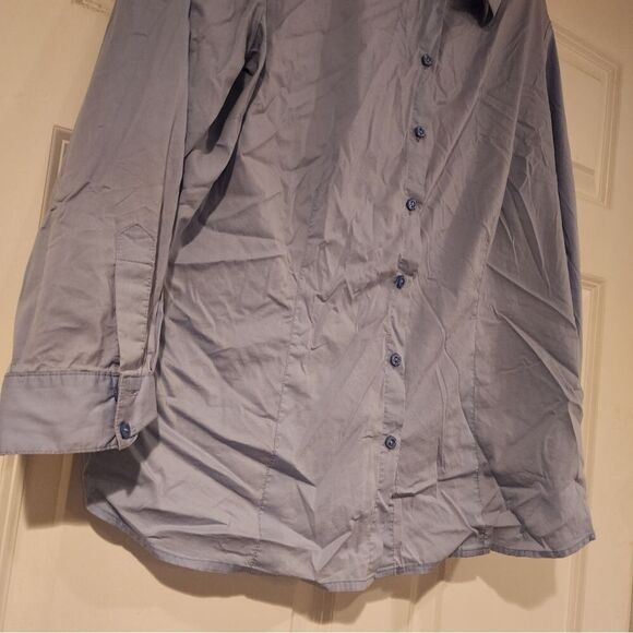 Susan Graver blue button up shirt Size 18W - Picture 3 of 4